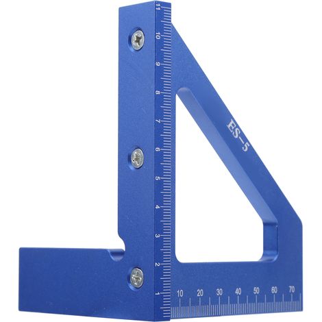 Winkelanreißer für Holzbearbeitung, 45-Grad-Linienlehre, Schreinerwerkzeug, Bleistiftradiergummi aus Aluminiumlegierung (1/5)