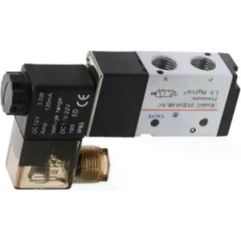 3V210-08 1/4 BSP DC 12V/24V AC 36V/110V/220V 3-Wege-2-Positionen-Magnetventil, pneumatisch, elektrisch, Aluminium-JXLGV (1/5)