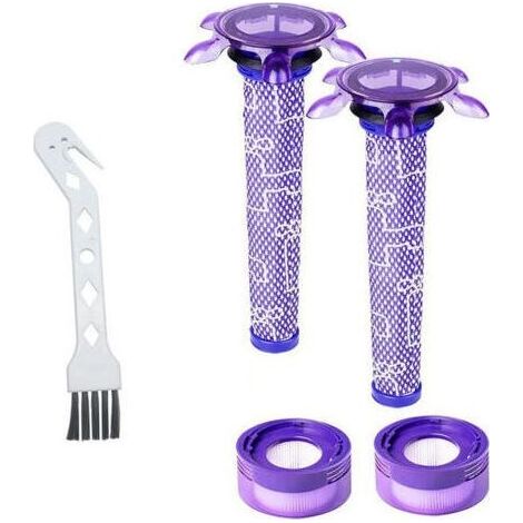 Filtre pour Dyson,Filtres de Rechange pour Aspirateurs Dyson V8,avec 2 filtres HEPA Post,2 filtres Star Pré,1 brosse de nettoyage (1/5)