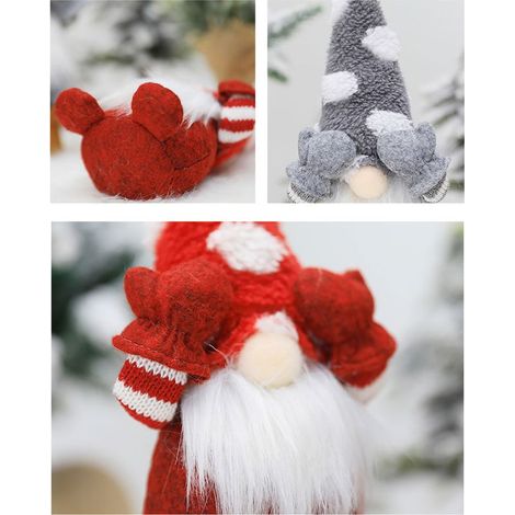Décorations de Noël en liquidation, poupées de Noël sans visage faites à la main, ornements de lutins de Noël, cadeaux de Thanksgiving (1/5)