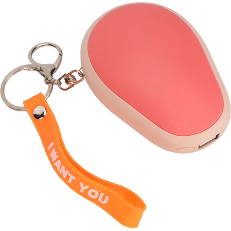 Chauffe-mains électrique portable avec batterie externe, 2 en 1, double face chauffante, 3 niveaux de chauffage, rechargeable par USB et cordon. (1/5)