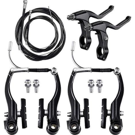Ecleanfy - Kit complet pour VTT, freins V-brake + câble extérieur + guidon + accessoires pour freins avant et arrière (1/5)