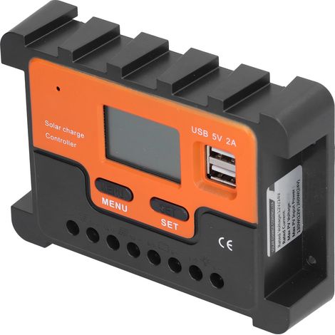 DBS12 Solarladeregler mit ABS-Gehäuse und LCD-Anzeige, 3-stufiger PWM-Lade-/Entladeregler, 12 V/24 V, 10 A (1/5)