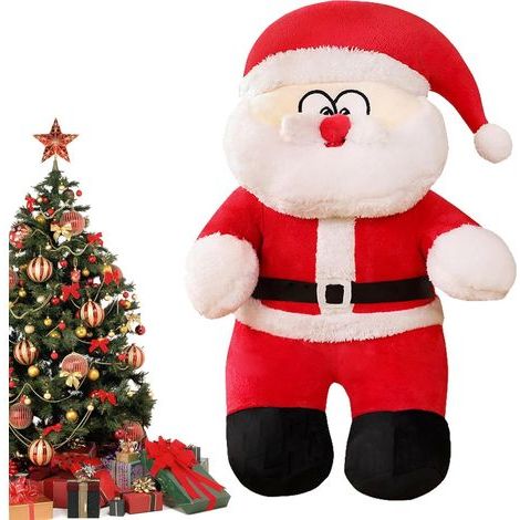 Père Noël en peluche (générique) Décoration de Noël en peluche douce – pour les fêtes, les vacances, les réunions, les chambres, les maisons, les écoles, les salons et les adultes (1/5)