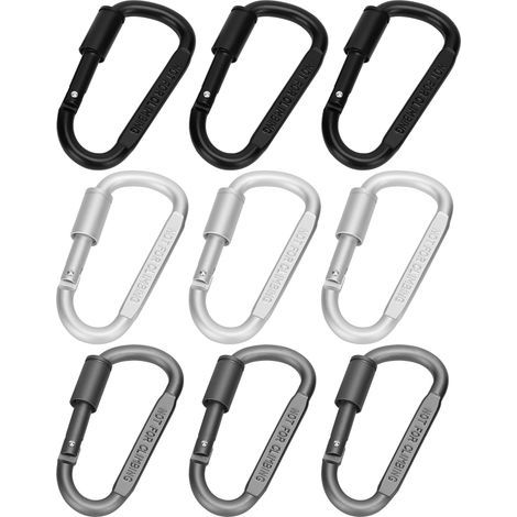D-förmiger Schnellverschluss-Karabiner aus Aluminiumlegierung für Outdoor-Ausrüstung (1/5)