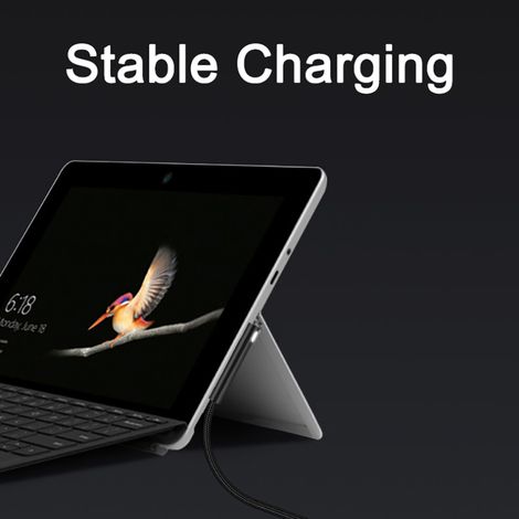 Cable de carga Microsoft Surface, una solución de alimentación USB-C portátil y ligera para dispositivos Surface Connect, color negro (1,8 metros).