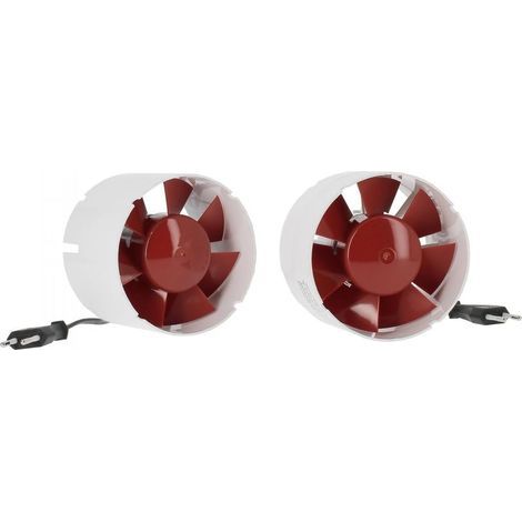 Set of 2 Air Extractor Fans, 10cm, 107 m³/h, ABS Plastic, 14W, Bathroom (1/3)