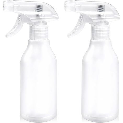 Leere Sprühflasche 300 ml, 2 Stück, leerer Sprüher, verstellbarer Wassersprüher für Garten, Haare und Haustiere, auslaufsicheres Design, transparente Skala, Nebelsprüher (1/5)