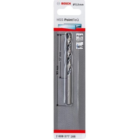 Bosch HSS PointTeQ Metallbohrer DIN338, Ausführung: 5,5mm, 1er VE, 2608577166