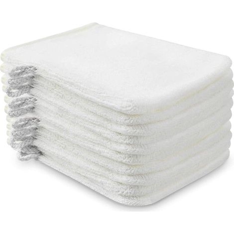 10er Pack Waschhandschuhe Frottee Mikrofaser Waschlappen 15x21cm Saugfähig (1/5)