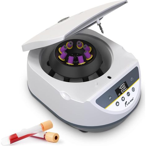 Centrifugeuse de Paillasse pour Tubes 2ml 5ml 10ml 15ml, 500-5000 tr/min Faible Vitesse, Force Max 3074 xg, Rotor 8 Places, Idéale pour PRP/PRF (1/5)