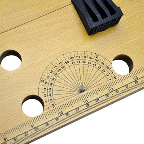 Établi pliable de travail réglable en MDF pour sciage et coupe Jaune et Noir 62 x 56 x 75 cm (1/5)