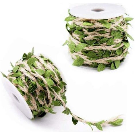 Pair Rouleaux de vignes artificielles, feuilles de vigne, feuilles de guirlande, feuilles artificielles, décoration pour mariage/fête/maison/décoration de jardin/guirlande artisanale DIY