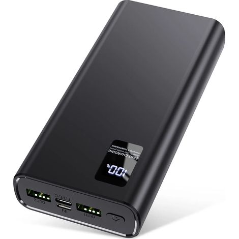 24000mAh 22.5W USB-C Power Bank with LED Display