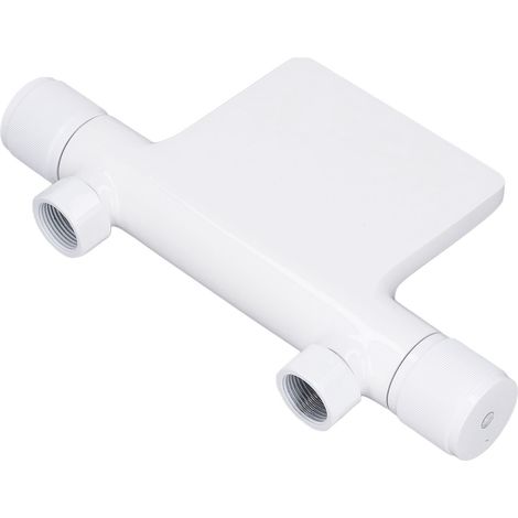 Wandarmatur aus Edelstahl für Badewanne, Wasserfallauslauf, WC-Waschbecken, G1/2-Innen- und Außengewinde, weiß (1/5)