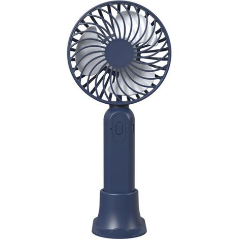 Mini ventilateur portable USB rechargeable avec support pour téléphone portable, idéal pour les voyages, la maison et le bureau.