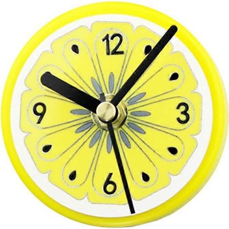 Horloge magnétique pour réfrigérateur, aimants autocollants, horloge murale ronde à motif de fruits, autocollants avec messages (couleur aléatoire)-Yellow (1/3)