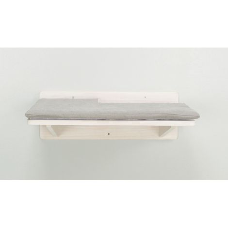 Liegeplatte mit Kissen, 50 x 17,5 x 36,5 cm, weiß