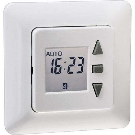 Minuteur pour volets – Réglage facile – Programme journalier – Surface de commande 50x50mm – Intégrable dans tous les interrupteurs – Kaiser Nienhaus