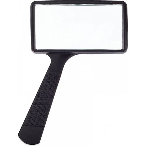 Grande loupe rectangulaire portable (grossissement 3X), lentille résistante aux rayures, grande zone de visualisation horizontale (1/4)