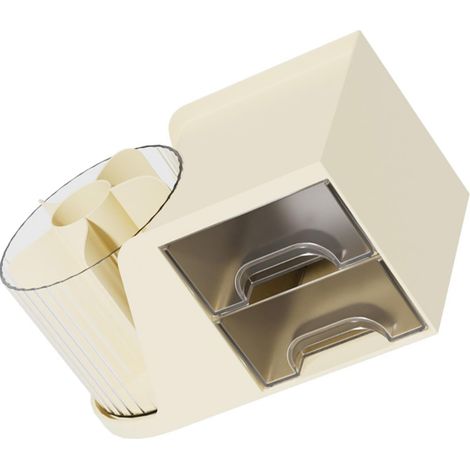 de bureau rotatif avec porte crayons et 2 tiroirs boîte de (1/4)