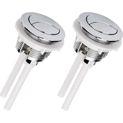 38-mm-Spültaster, universeller Doppelspültaster mit Rundkopf und Hochdruckpumpe (Silber 2) – Crezuo