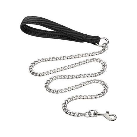 Laisse pour Chien en Métal Robuste, 180cm Chaîne de Laisse pour Animal de Compagnie à Lépreuve de La Mastication avec Poignée