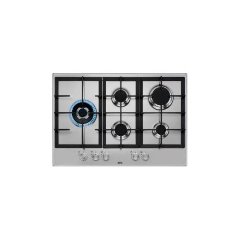 AEG HGB75520SM Piano cottura a gas Serie 6000 Slim Line 75 cm. Colore del prodotto: Acciaio inox, Posizionamento dell'apparecchio: Da incasso, Dimensione della larghezza del piano cottura: 75 cm. C... (1/5)