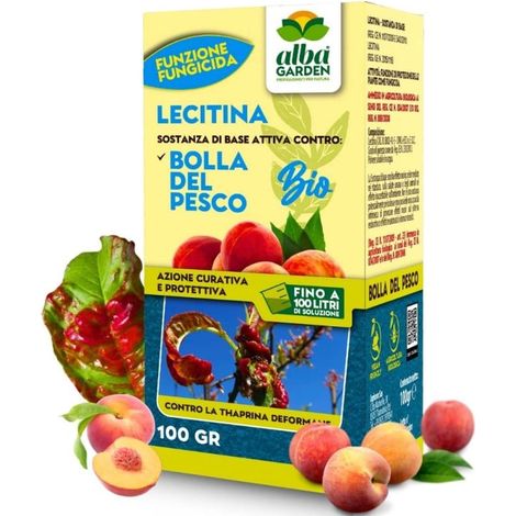 Lecitina Fungicida Piante per Bolla del Pesco per Agricoltura Biologica Polvere Solubile x 100 g (1/5)