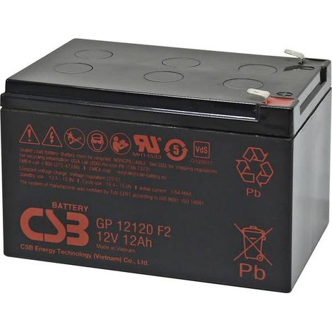 Batteria AGM CSB GP 12120F2 12 V 12 Ah