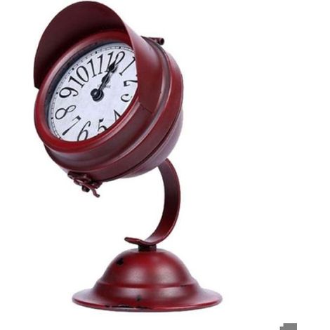Horloge de Bureau Ornements D'Horloge Rétro Européenne Artisanat de Bureau Petite Horloge de Projecteur Cadeau de Décoration (1/5)