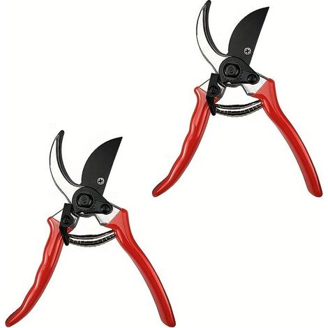 Lot de 2 Sécateurs de Précision – Lames en Acier Inoxydable, Poignées Ergonomiques pour Bonsaï, Haies et Arbres (1/3)