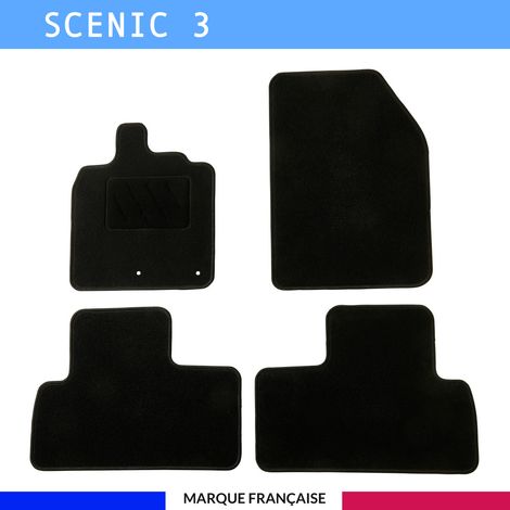 Tapis de voiture sur mesure pour Renault Scenic 3 (2009-2016) – 4 pièces – Antidérapant AUTOGRIP® – Installation facile (1/4)