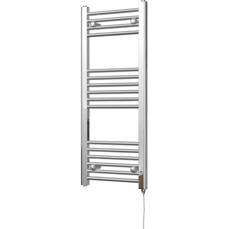 Zennor - Chrome Electric Towel Rail H1000mm x W400mm Straight 200w Standard (1/3)