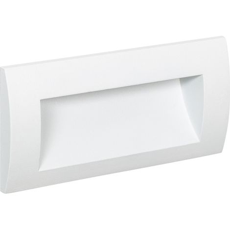 Balise Extérieure LED 4W Encastrable Murale Rectangulaire Edulis 2700K Noir Blanc chaud (1/5)