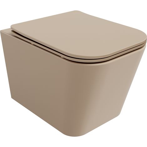 Mexen Teo vaso wc Rimless con sedile a chiusura rallentata slim, duroplast, cappuccino opaco - 30854064 (1/5)