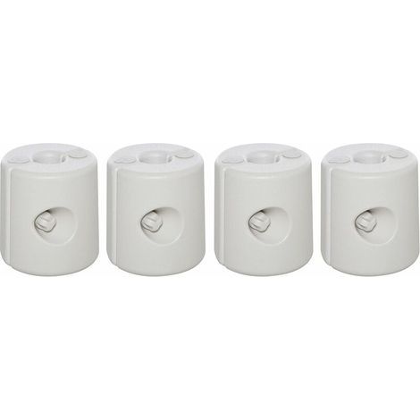 Set mit 4 zylindrischen Ballastgewichten für Pavillons, Festzelte und Zelte, Abmessungen Ø 22 / Ø 24 x 25 cm (Höhe), Polyethylen, weiß (1/5)