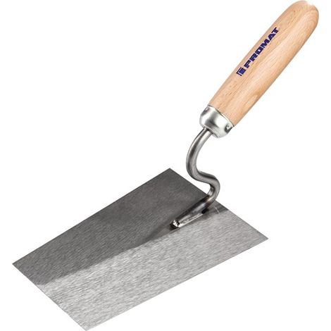 PROMAT Maurerkelle Länge 160 mm Breite 115 mm mit Buchenholzheft, S-Hals gehär (1/2)