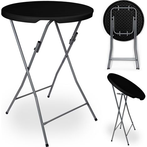 Tavolo da catering pieghevole Gala 80 cm nero (1/5)