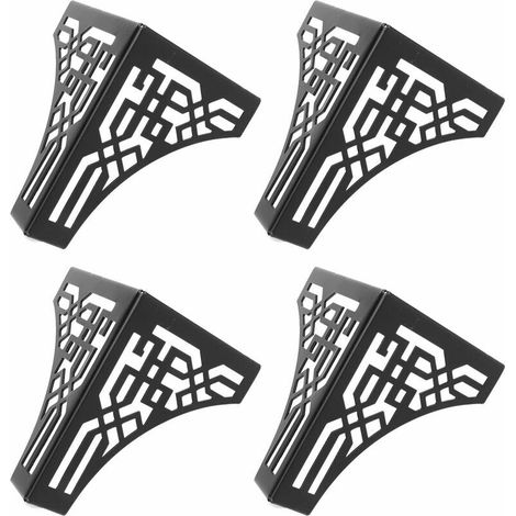 4pcs Meubles Pieds Creux Pieds de Meuble Modernes Pieds Noir 13cm—— (1/5)