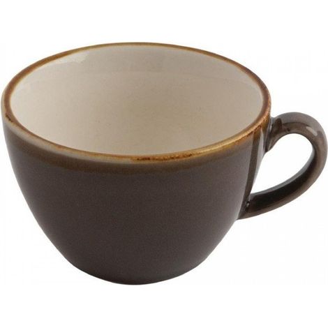 Lot de 6 tasses à cappuccino 340 ml, en porcelaine grise (1/3)