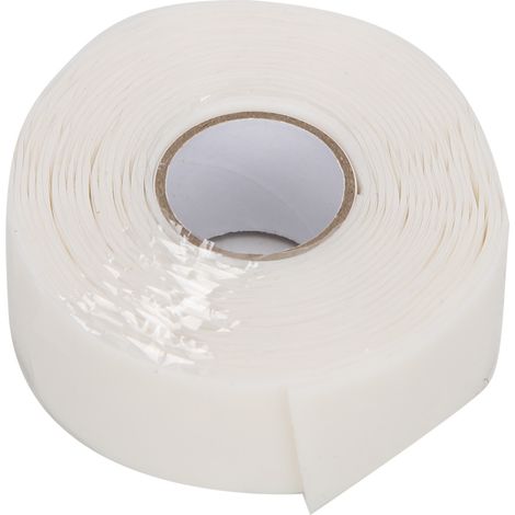 Ruban adhésif étanche forte adhérence PVC PPR réparation tuyaux 2,5cm largeur rouge/blanc (1/5)