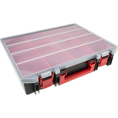 Boite compartimentée RS PRO, 12 Compartiments, Plastique, 91mm x 416mm x 336mm ( Prix pour 1 ) (1/2)