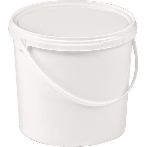 Cubo  3l  PP  blanco  con  asa  y  tapa  D.200mm  H.156mm