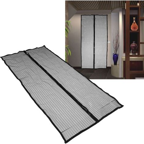 [Store Curtain] [Door Screen] [Black] Magnetic Curtain Automatic Closing Anti‑Mosquito for Bedroom Kitchen (1/5)