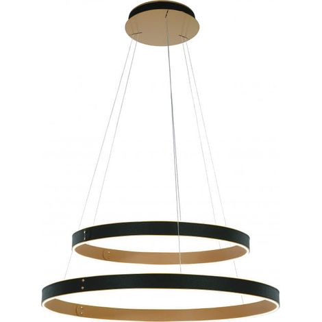 Italux Manezia suspension LED Ø80 noir 115W 3000K design (1/2)