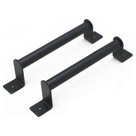 BUNTHAUS 2 Pcs Poignée de Porte Grange en Acier, Poignée de Porte Grange Noir pour Porte de Grange Coulissante