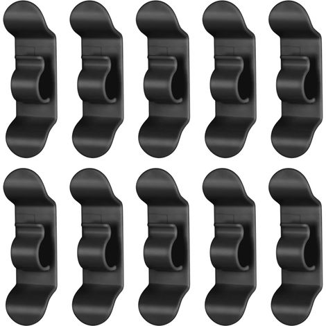 10Un enrouleur de fil noir-Conception auto-adhésive pour ranger les ustensiles de cuisine (1/5)
