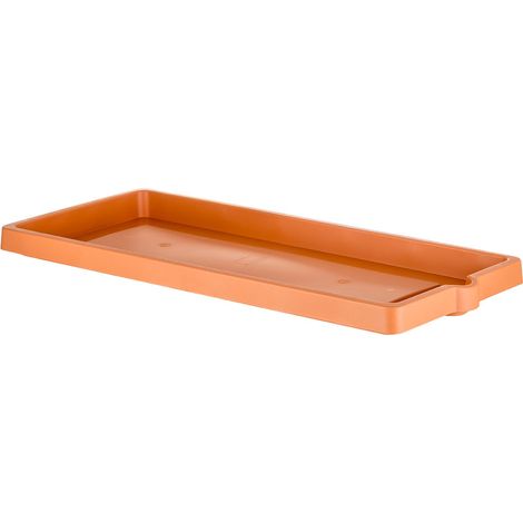 Sottovaso per Fioriera Rettangolare Cotto Chiaro Bama 94 x 36 x 5,5 cm