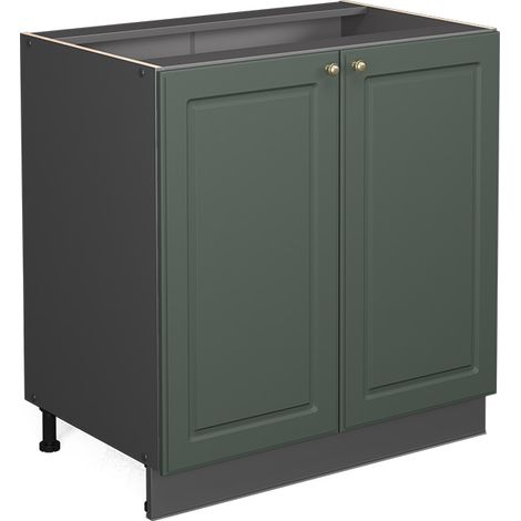 Meuble bas de cuisine Fame-Line, Vert Or Campagne, 80cm avec étagère, sans PT, Vicco